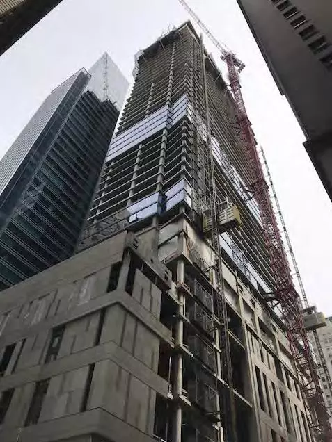 费城喜达屋W酒店项目进展：施工建设顺利，楼体搭建至第46层